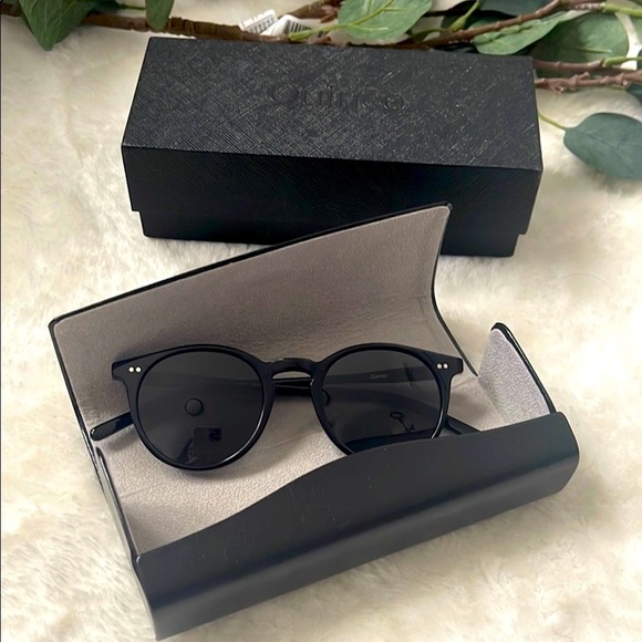 Quince Sleek Black Round Sunglasses main image 9
